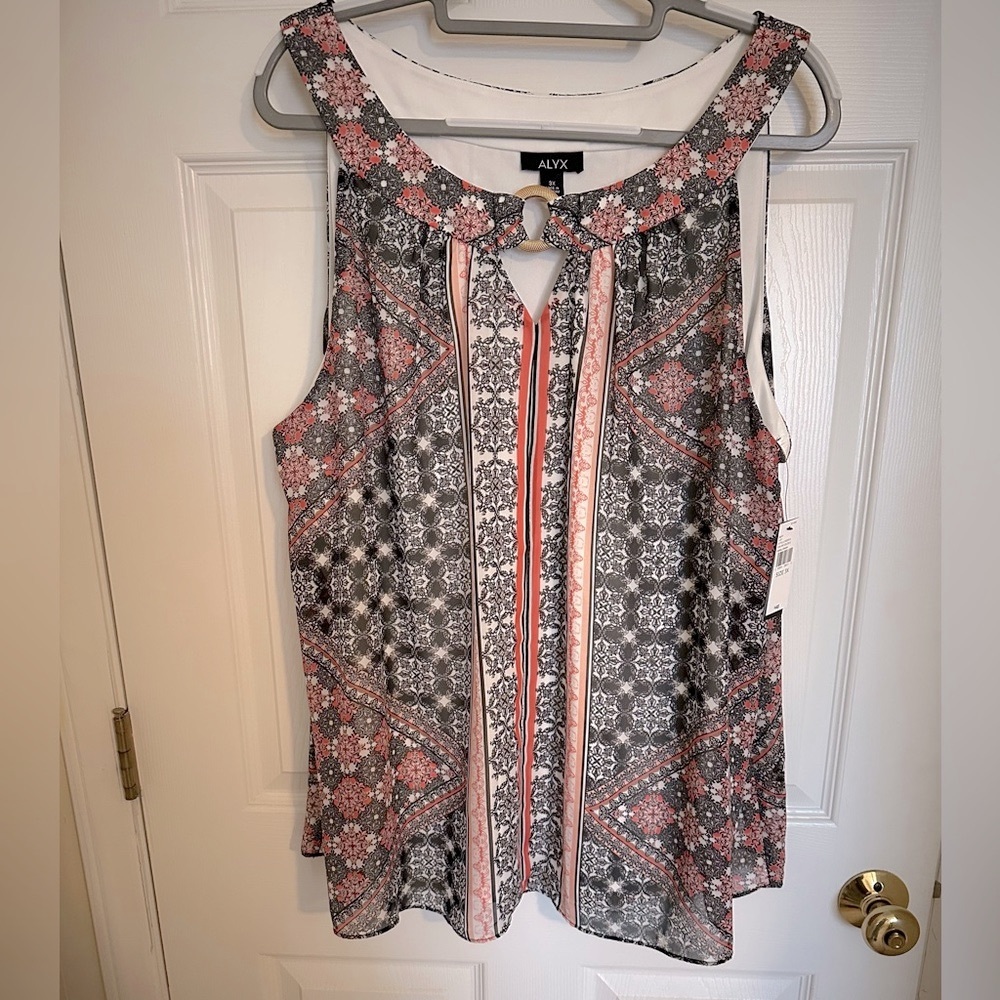 ALYX Women's Multicolor Patterned Sleeveless Top